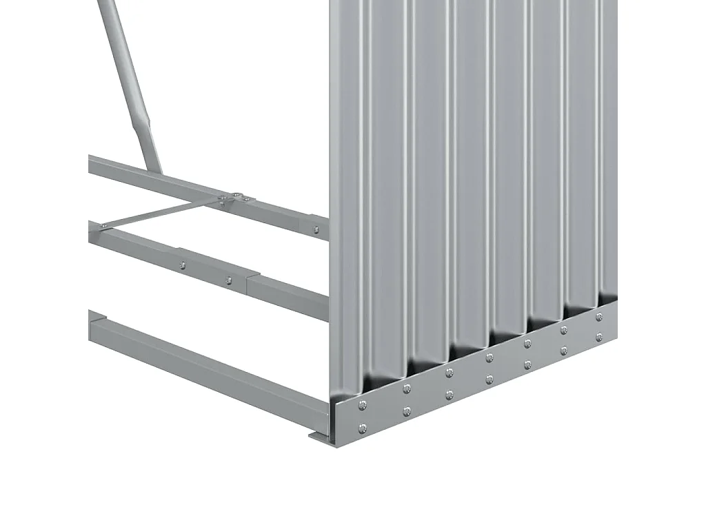Jilles  Porte-bûches argenté 120x45x100 cm acier galvanisé