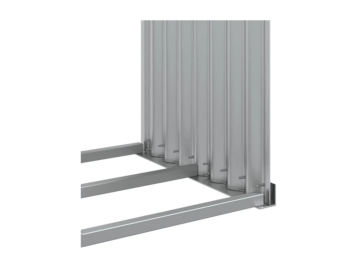 Jilles  Kaminholzunterstand Silbern 120x45x100 cm Verzinkter Stahl