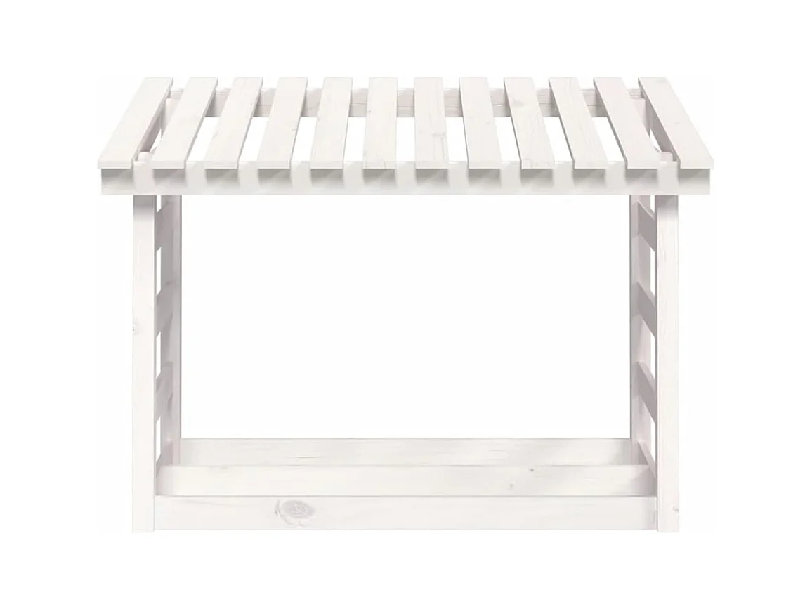 Xarlen  Support pour bois de chauffage Blanc 108x64,5x78 cm Bois de pin