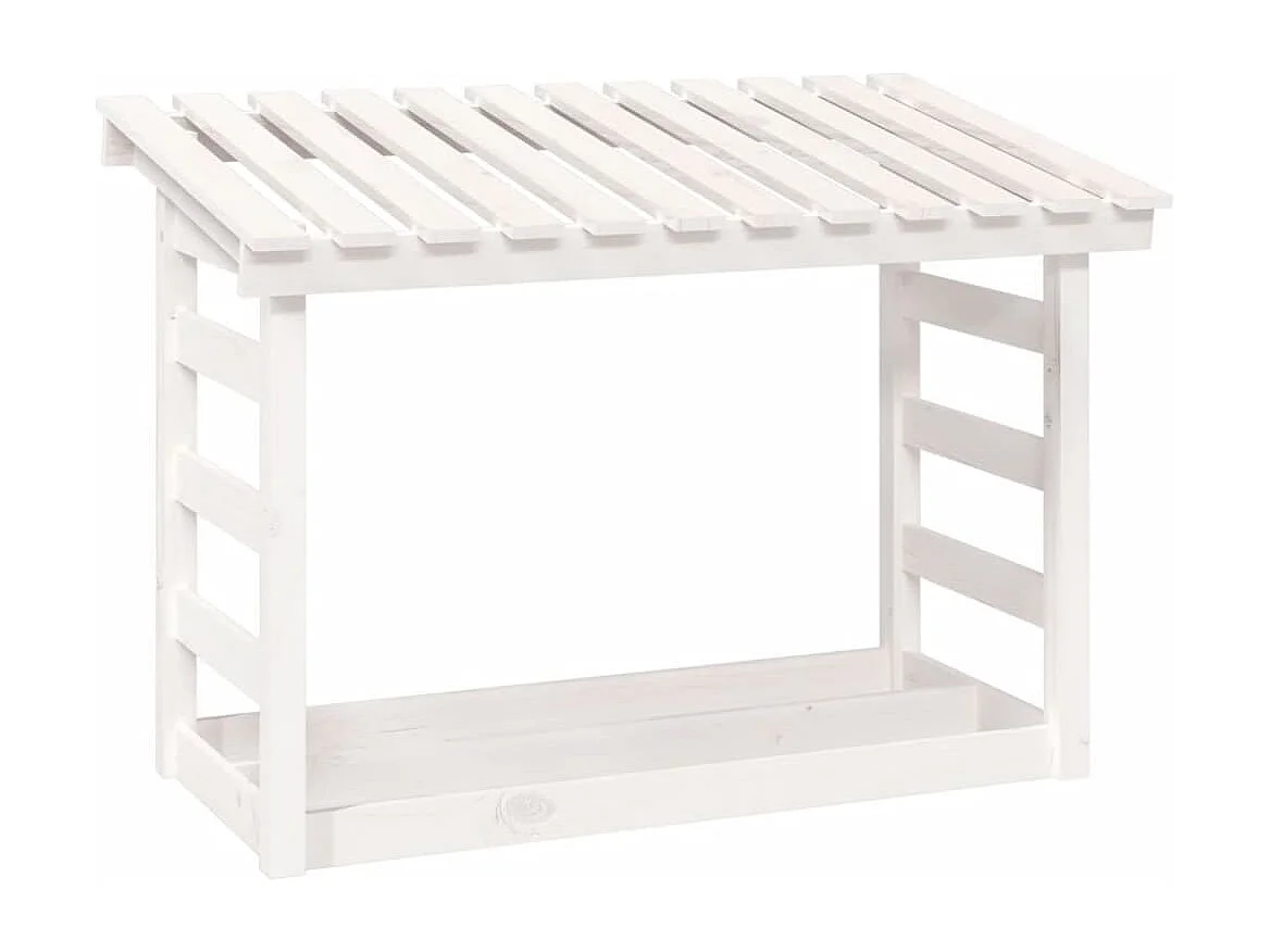 Xarlen  Portalegna Bianco 108x64,5x78 cm in Legno Massello di Pino