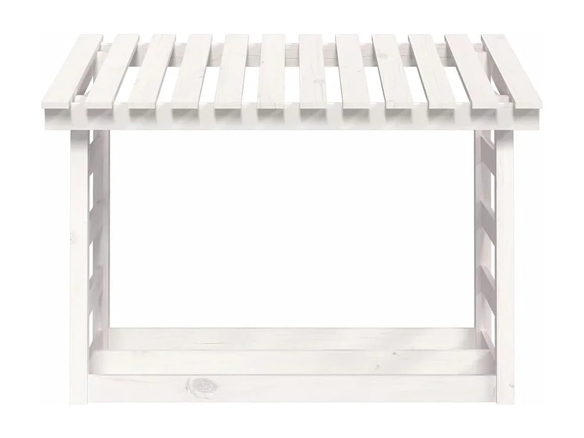 Xarlen  Portalegna Bianco 108x64,5x78 cm in Legno Massello di Pino
