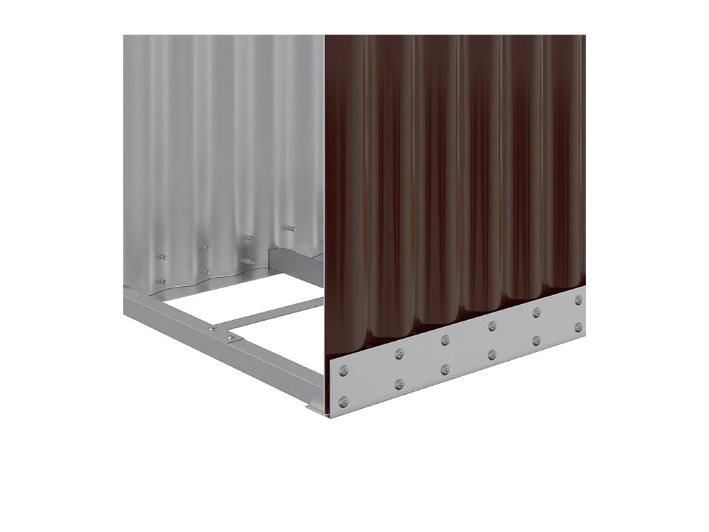 Jilles  Kaminholzunterstand Braun 40x45x170 cm Verzinkter Stahl