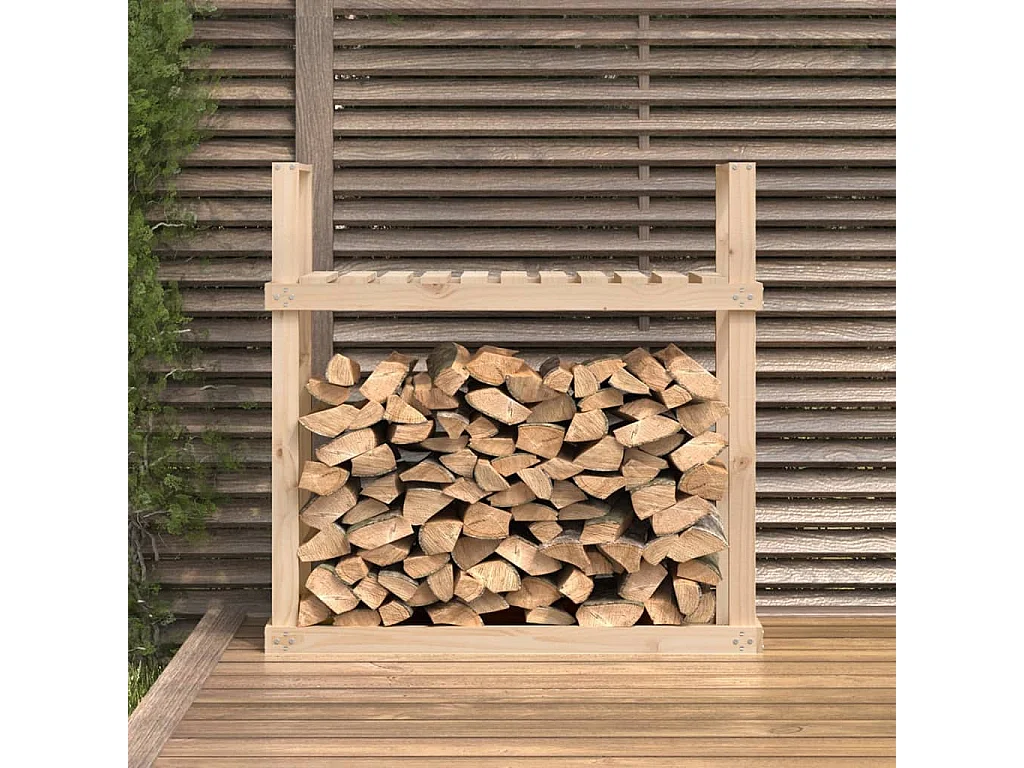 Linköping  Kaminholzregal 110x35x108,5 cm Massivholz Kiefer