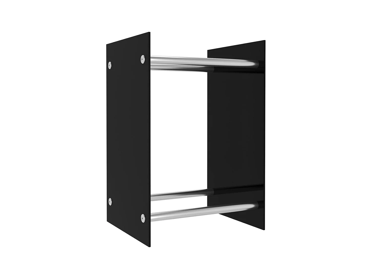 Louis-Étienne-Luc  Porta Legna Nero 40x35x60 cm in Vetro