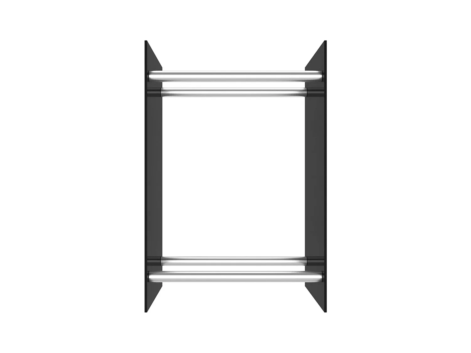 Louis-Étienne-Luc  Porta Legna Nero 40x35x60 cm in Vetro