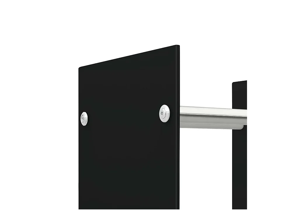 Louis-Étienne-Luc  Porta Legna Nero 40x35x60 cm in Vetro