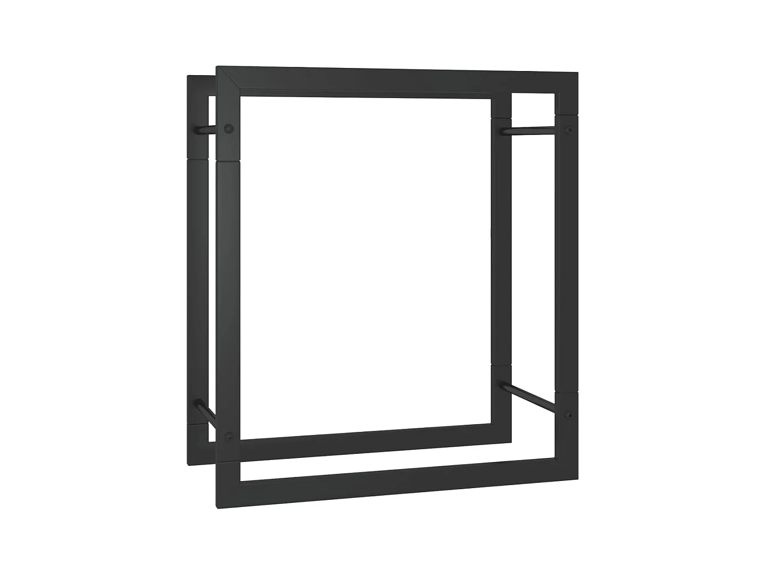 Nichelino  Portant de bois de chauffage Noir mat 50x28x56 cm Acier
