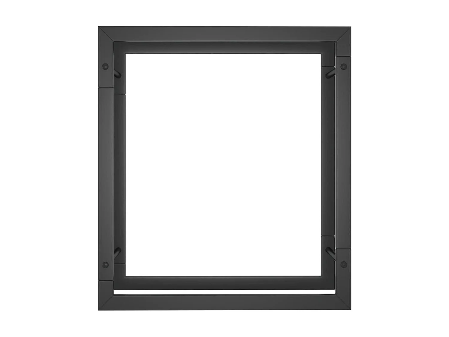 Nichelino  Portalegna Nero Opaco 50x28x56 cm in Acciaio