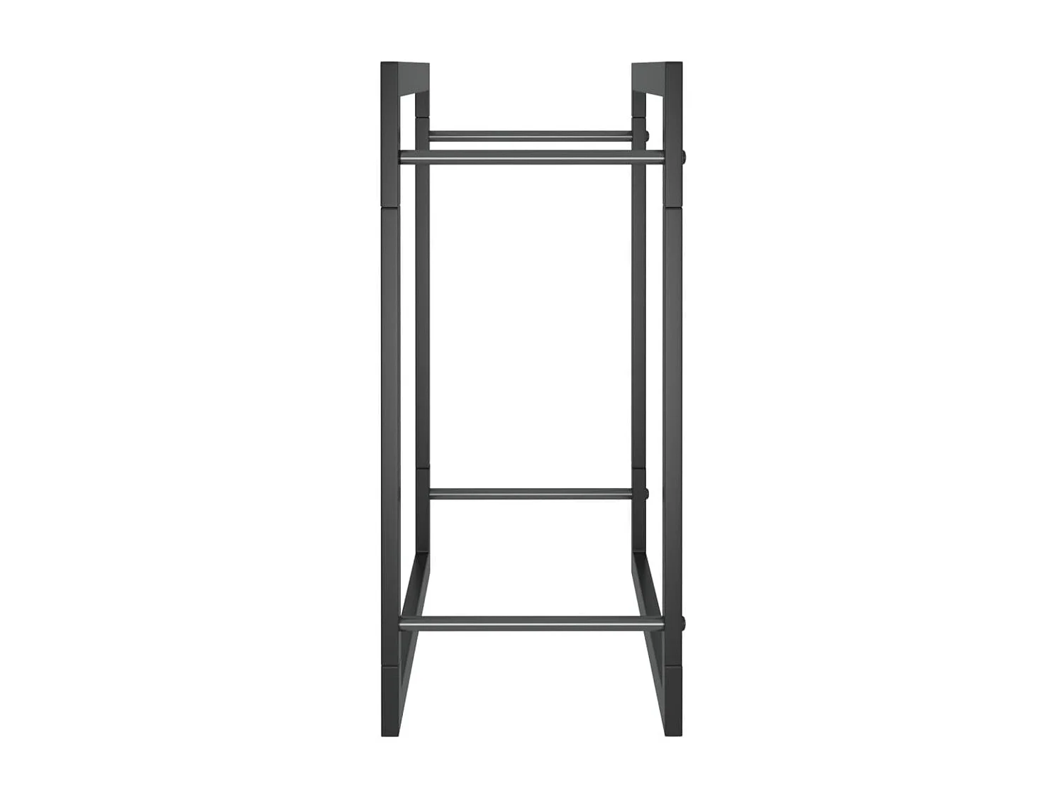 Nichelino  Portalegna Nero Opaco 50x28x56 cm in Acciaio