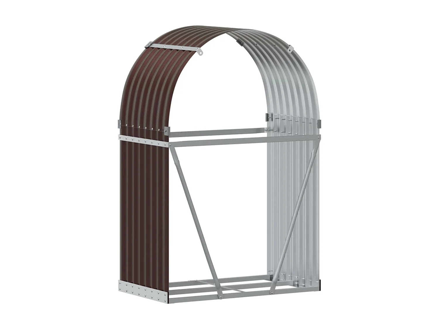 Jilles  Kaminholzunterstand Braun 80x45x120 cm Verzinkter Stahl