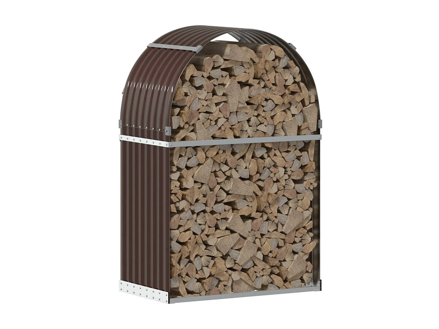 Jilles  Kaminholzunterstand Braun 80x45x120 cm Verzinkter Stahl