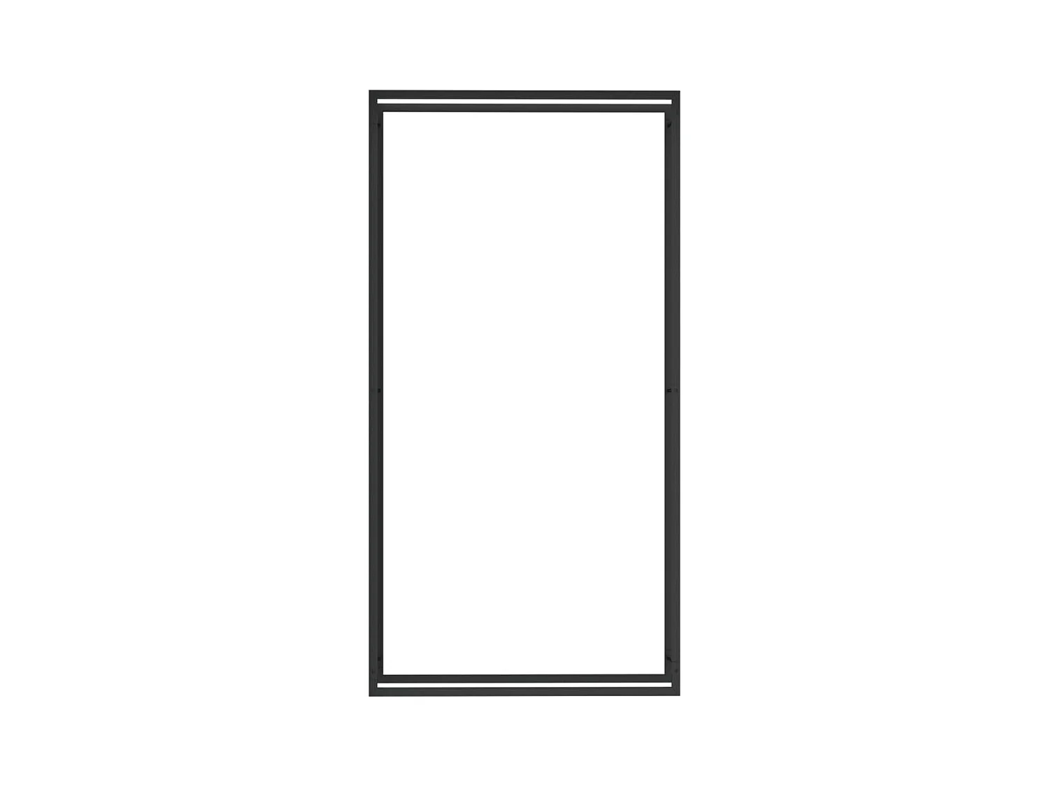 Nichelino  Brennholzregal Mattschwarz 110x28x214 cm Stahl