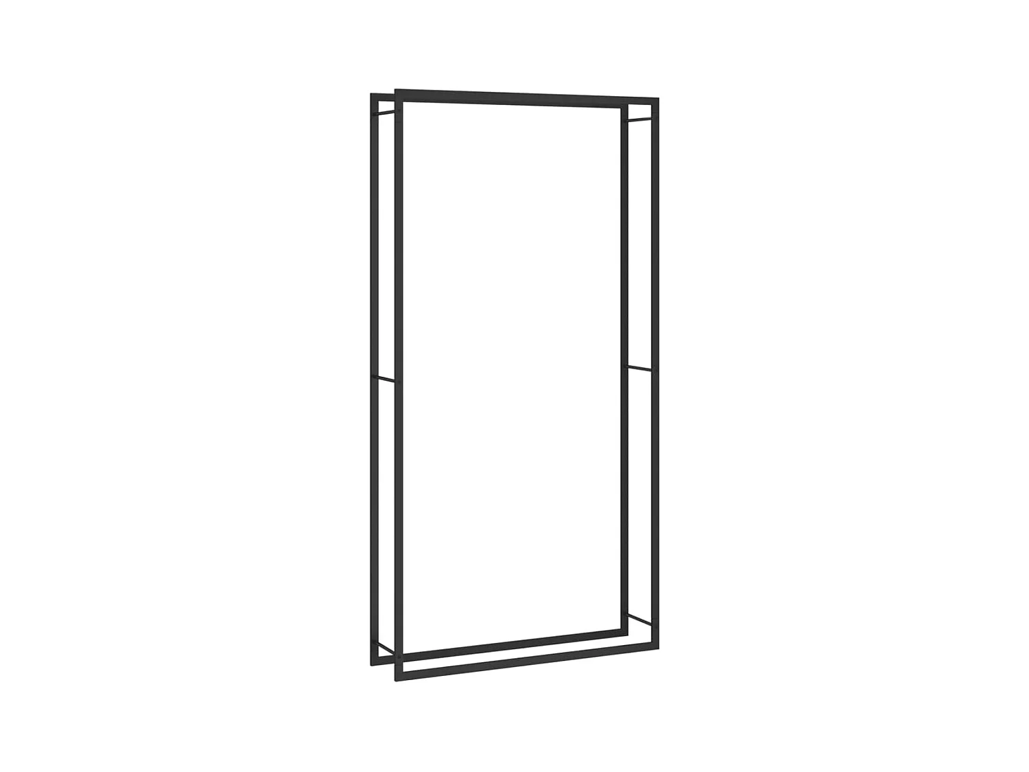 Nichelino  Haardhoutrek 110x28x214 cm staal matzwart