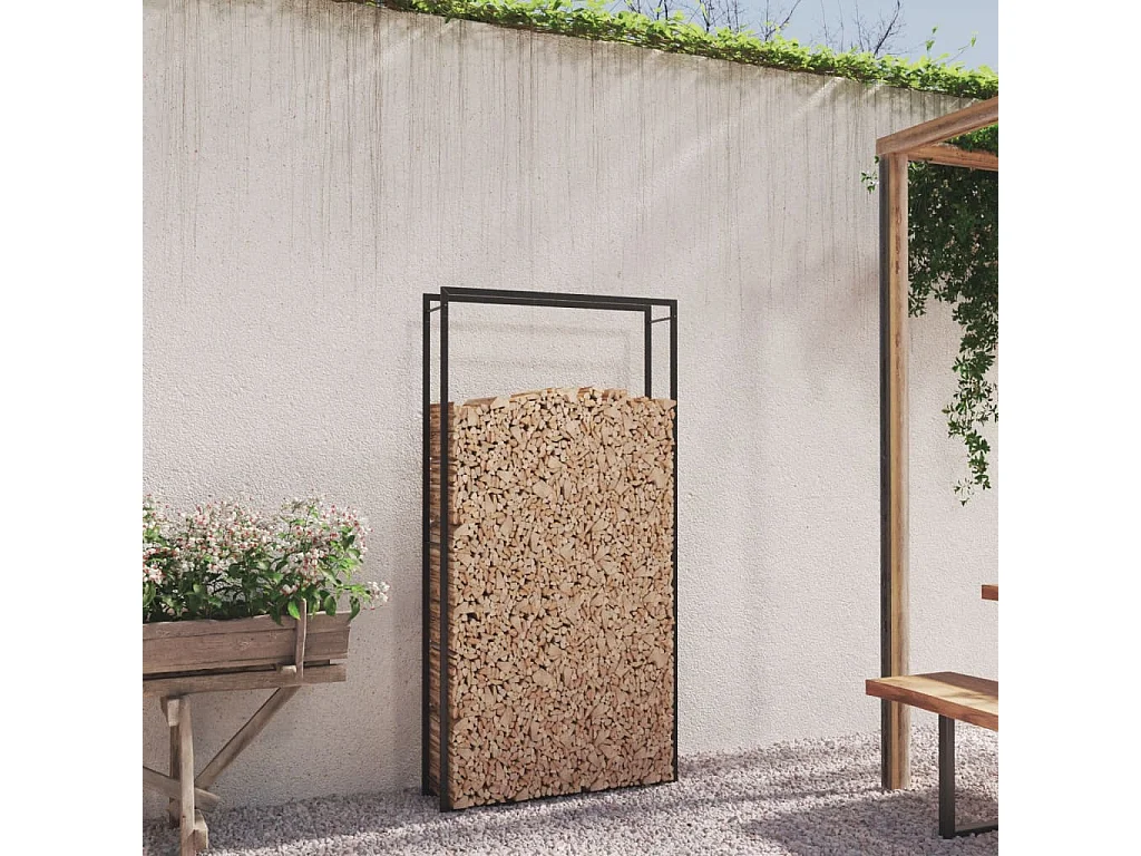 Nichelino  Haardhoutrek 110x28x214 cm staal matzwart