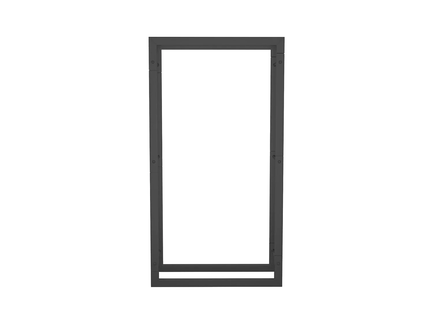 Nichelino  Portant de bois de chauffage Noir mat 50x28x94 cm Acier