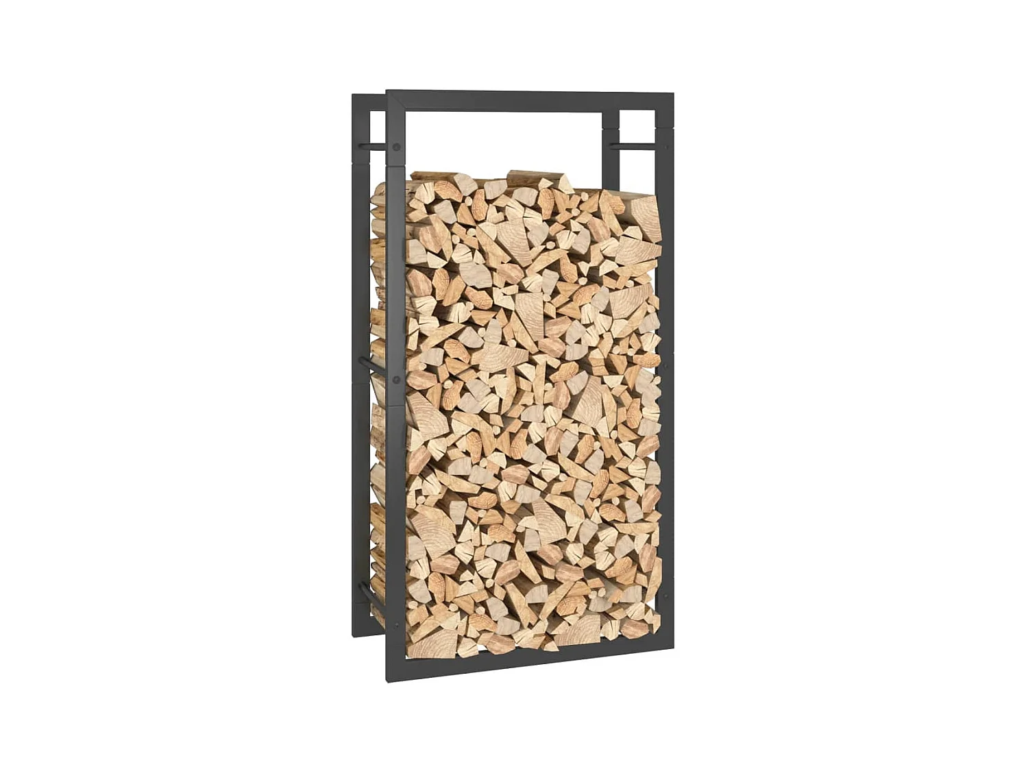 Nichelino  Portant de bois de chauffage Noir mat 50x28x94 cm Acier