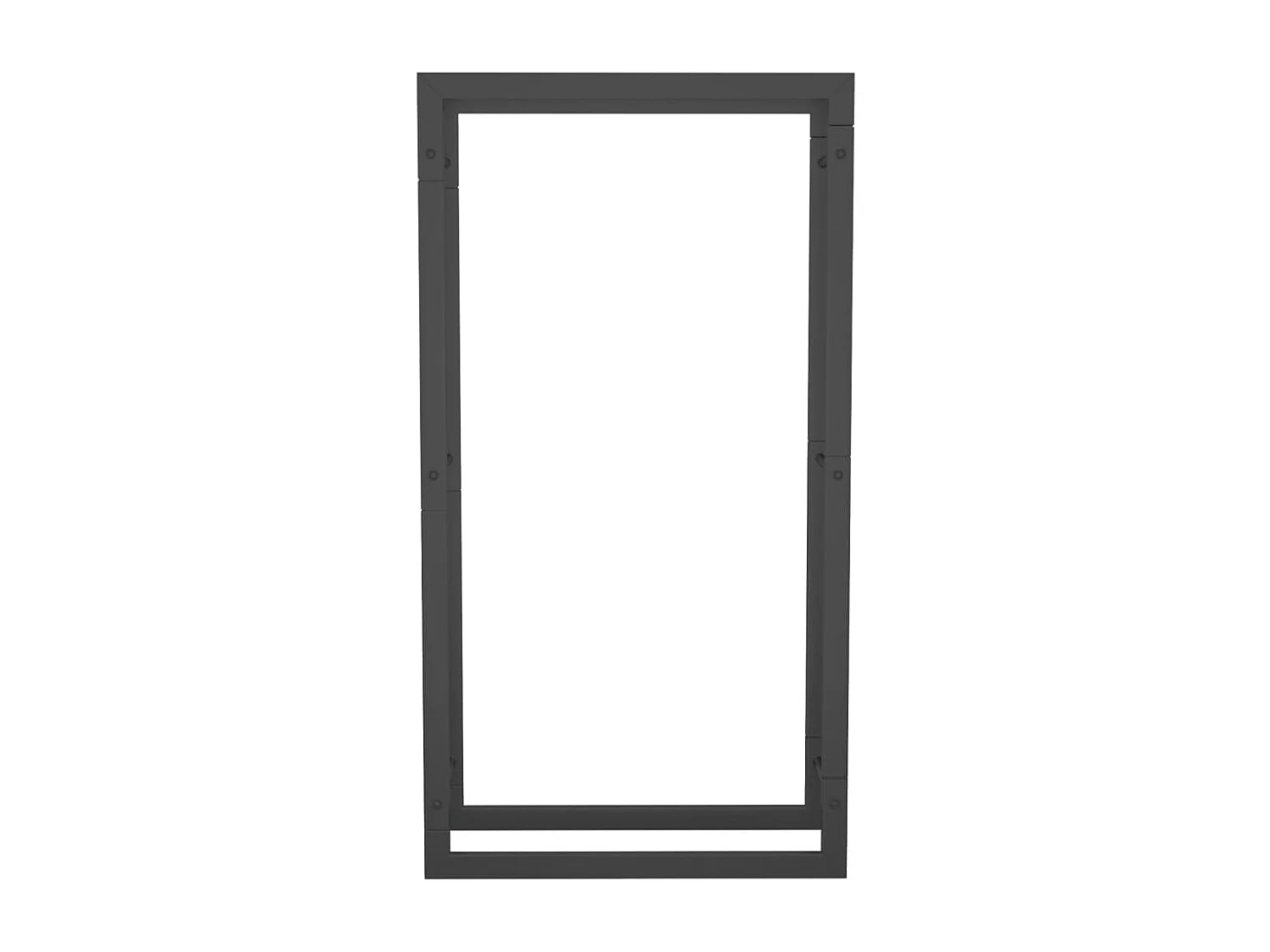 Nichelino  Portalegna Nero Opaco 50x28x94 cm Acciaio