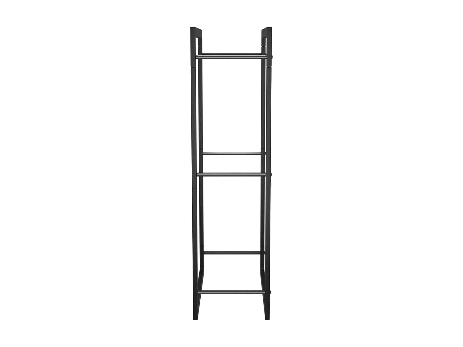 Nichelino  Portalegna Nero Opaco 50x28x94 cm Acciaio