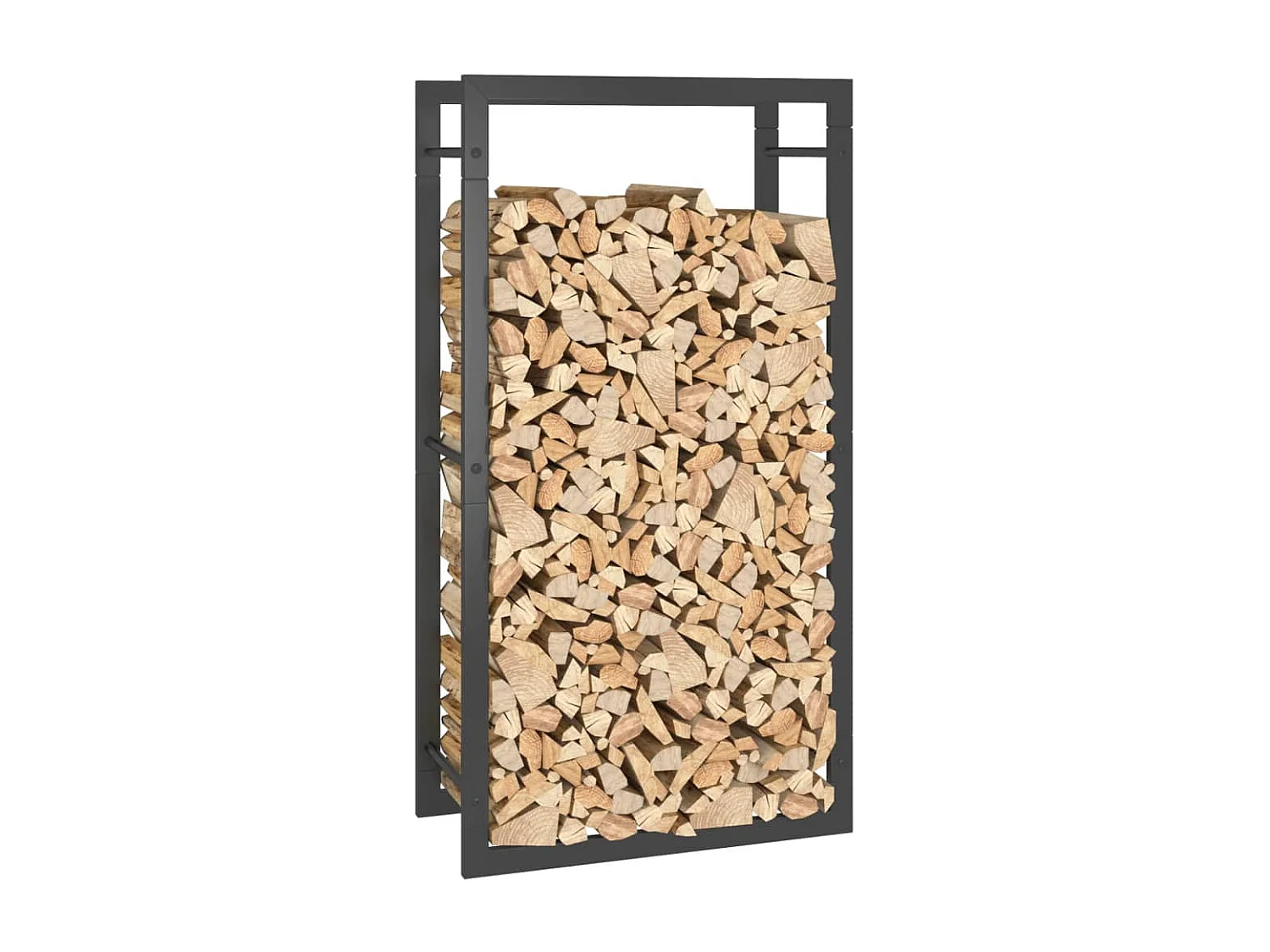 Nichelino  Portalegna Nero Opaco 50x28x94 cm Acciaio