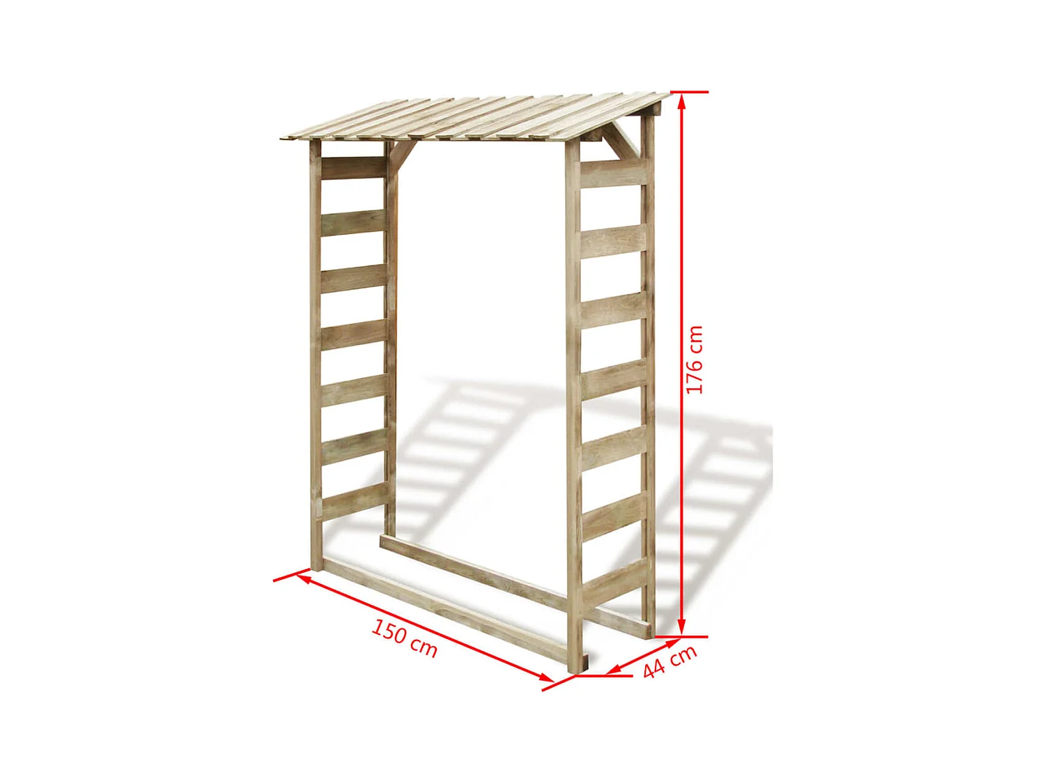 Sophie-Pascale  Abri de stockage du bois de chauffage 150x44x176 cm Pin imprégné
