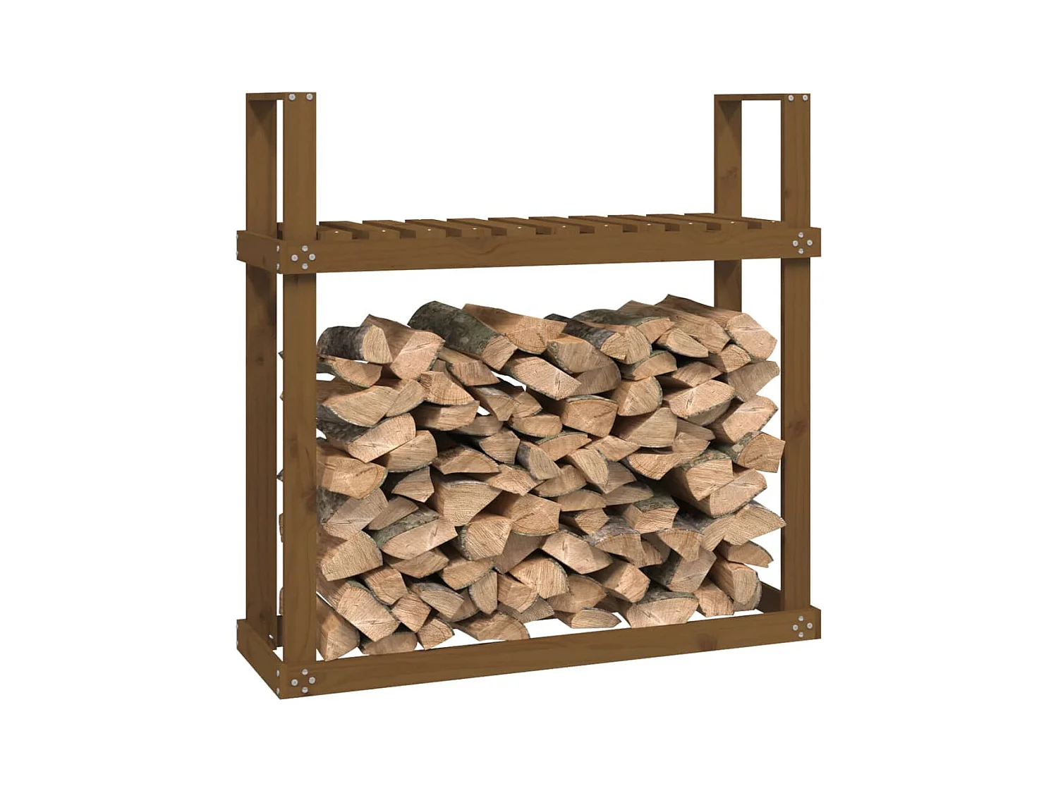 Linköping  Support bois de chauffage Marron miel 110x35x108,5 cm Bois pin