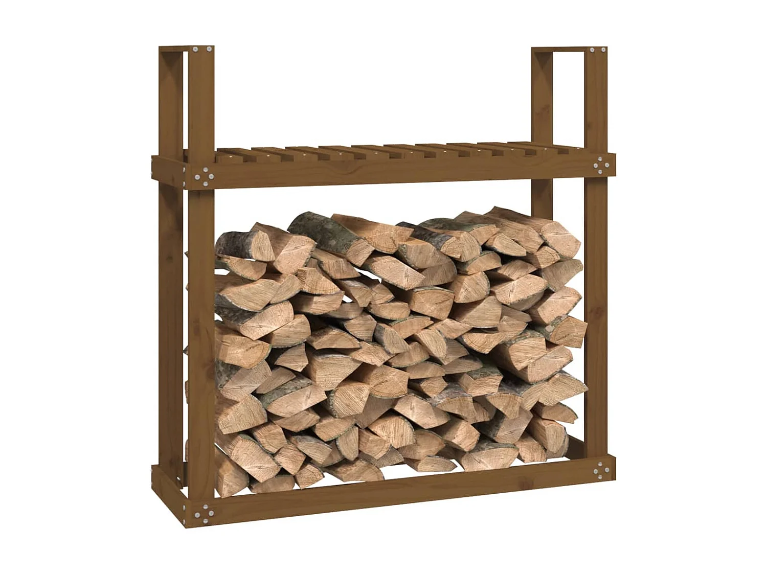 Linköping  Support bois de chauffage Marron miel 110x35x108,5 cm Bois pin