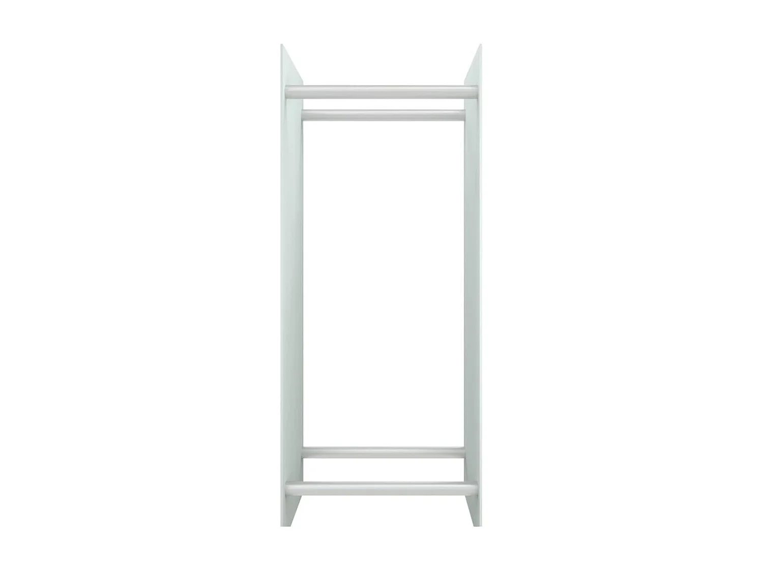 Olland  Brennholzregal Weiß 40x35x100 cm Hartglas