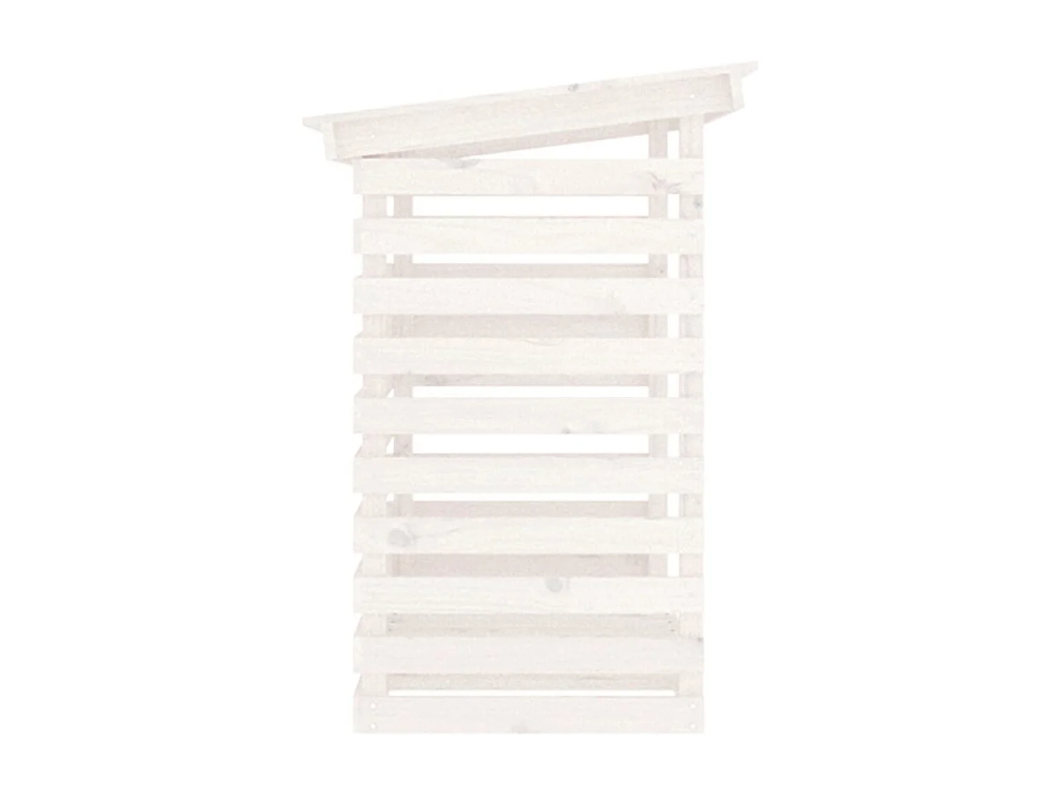 Jaredon  Kaminholzregal Weiß 108x73x108 cm Massivholz Kiefer