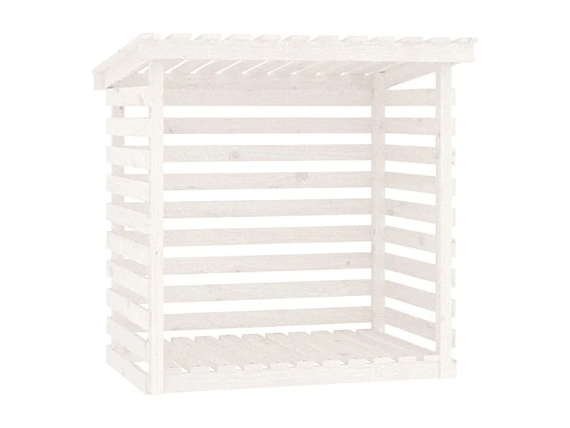 Jaredon  Kaminholzregal Weiß 108x73x108 cm Massivholz Kiefer