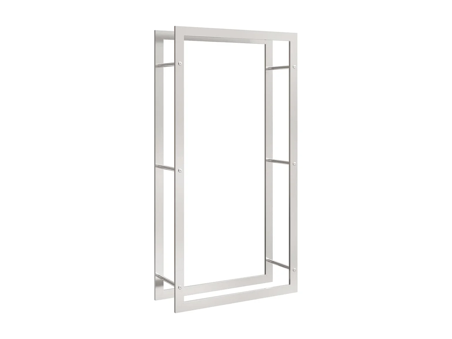 Nichelino  Estante para leña acero inoxidable 80x28x154 cm