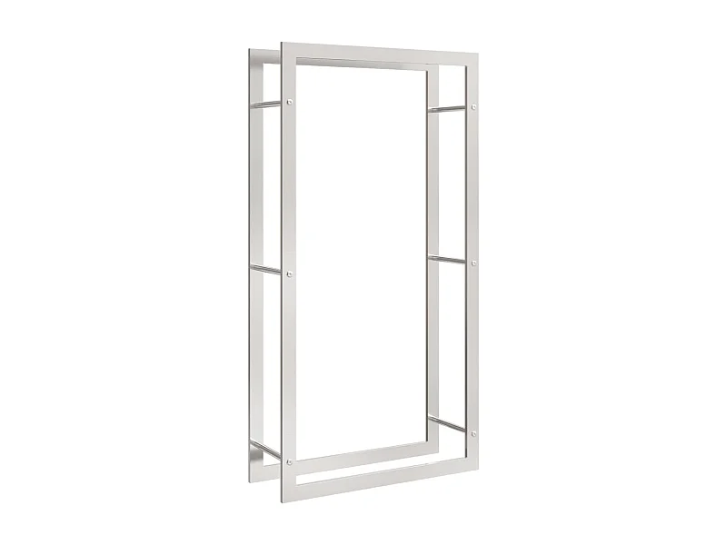 Nichelino  Estante para leña acero inoxidable 80x28x154 cm