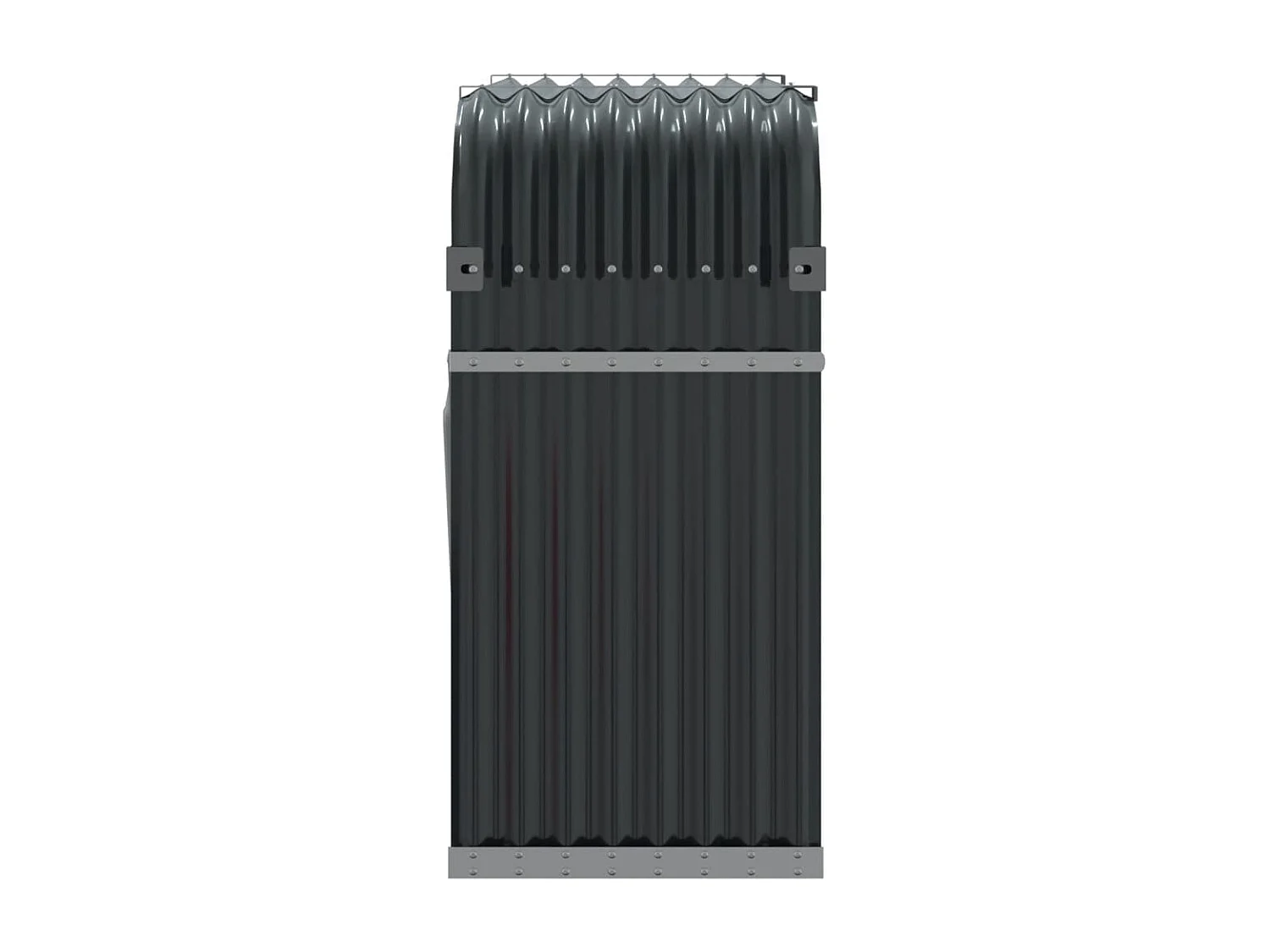 Jilles  Porte-bûches anthracite 120x45x100 cm acier galvanisé