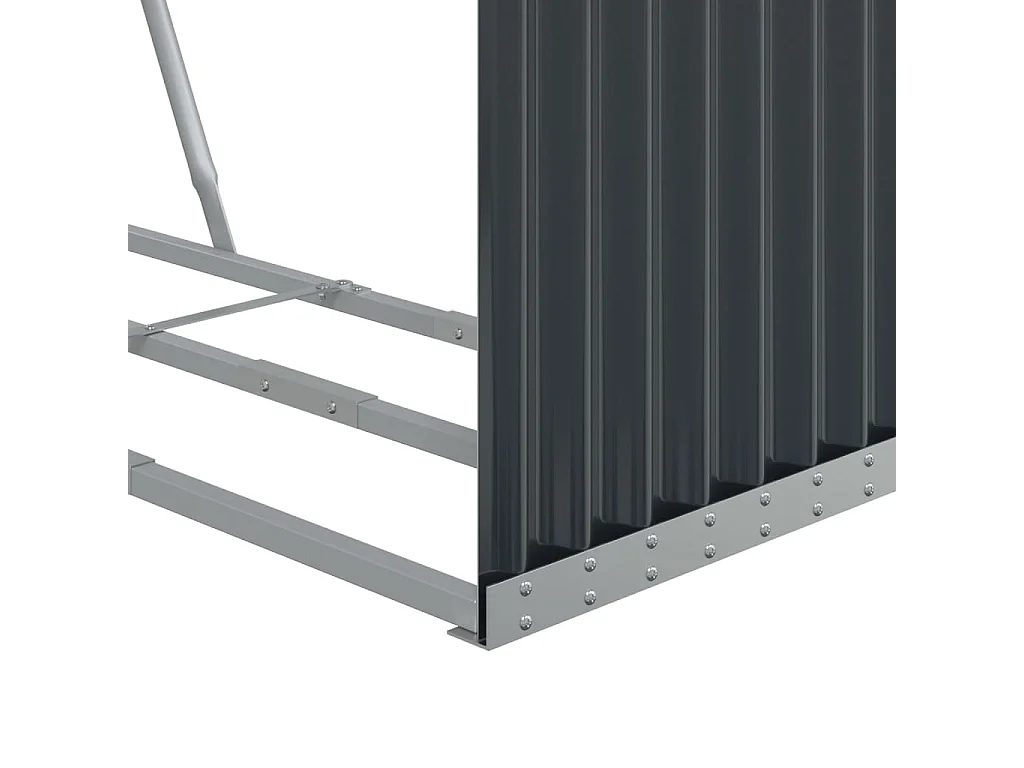 Jilles  Porte-bûches anthracite 120x45x100 cm acier galvanisé