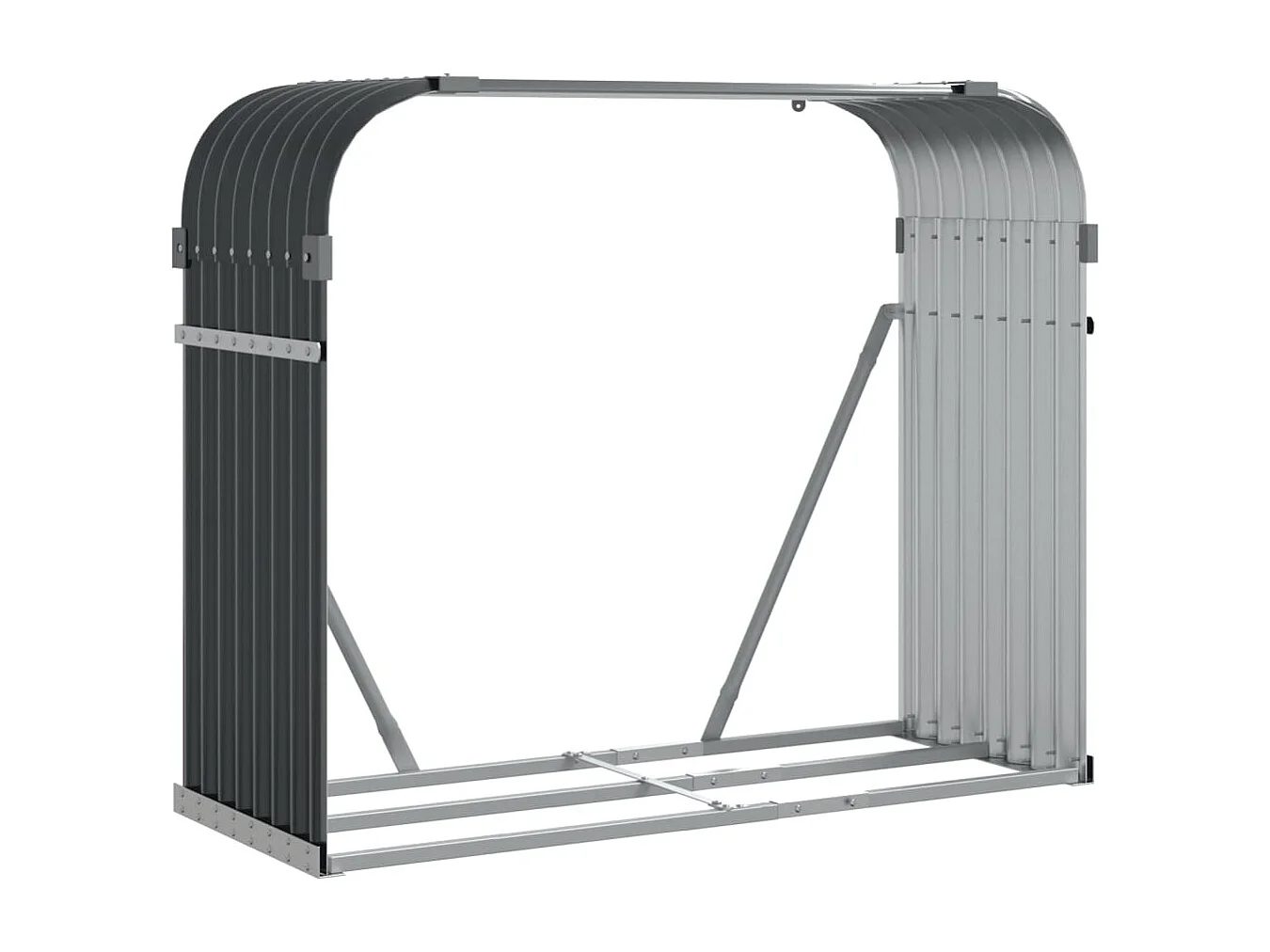 Jilles  Kaminholzunterstand Anthrazit 120x45x100 cm Verzinkter Stahl