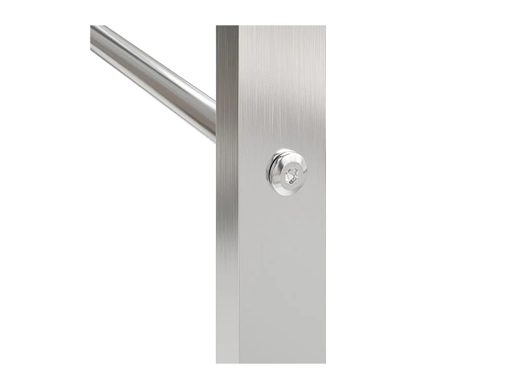 Nichelino  Portant de bois de chauffage 50x28x56 cm acier inoxydable