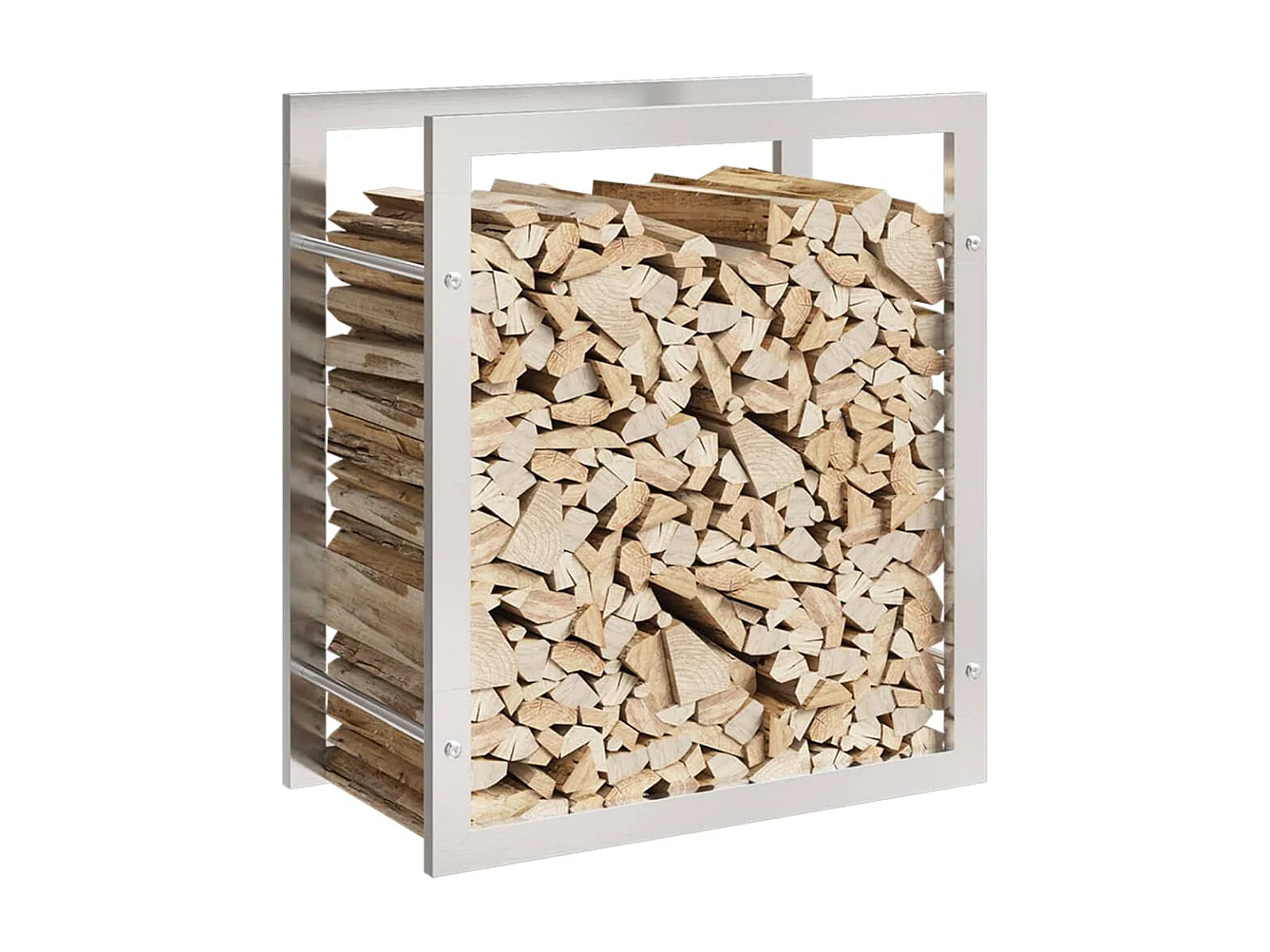 Nichelino  Portalegna 50x28x56 cm in Acciaio Inossidabile