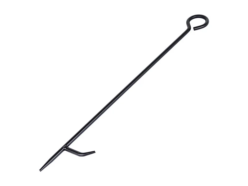 Schürhaken aus schwarz lackiertem Stahl