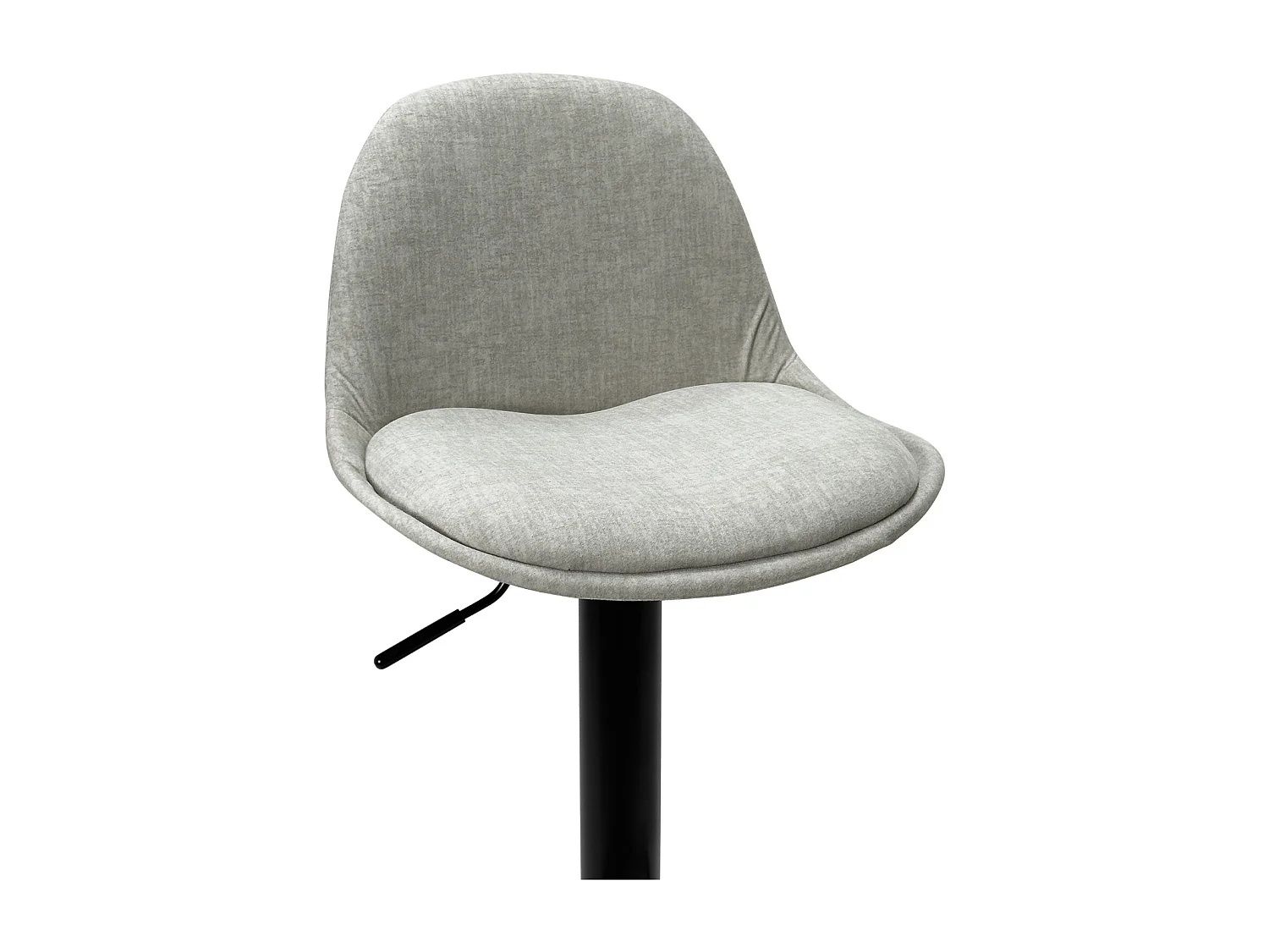 Tabourets de Bar Cuisine Design SIG+ - Lot de 2 Chaises De Bar Réglable (tissu Gris)