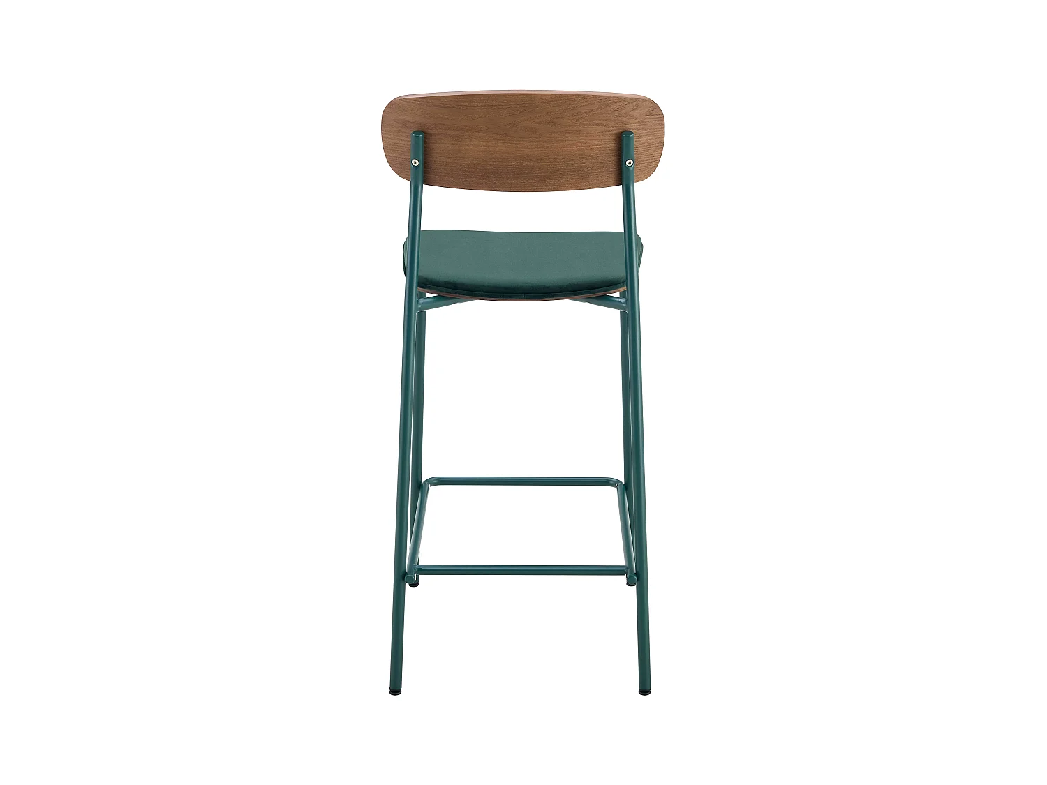 Set van 2 hoge stoelen in kaki groen hout