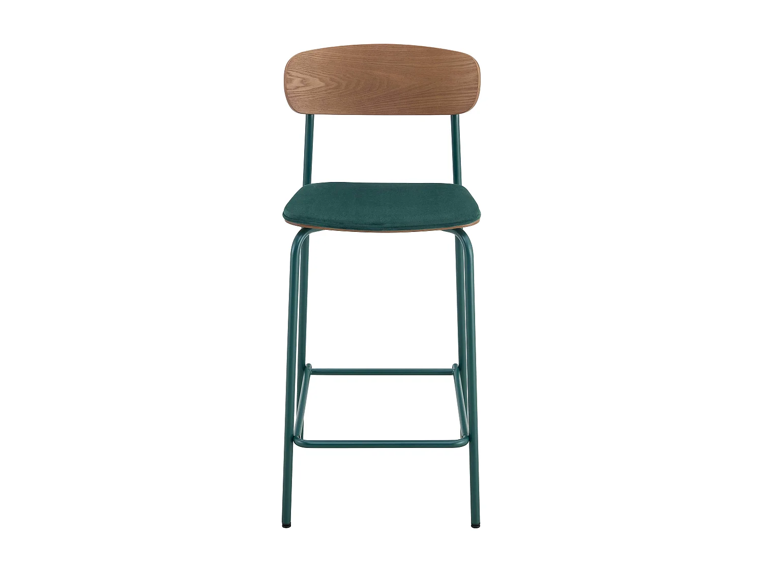 Lot de 2 chaises hautes en bois vert kaki