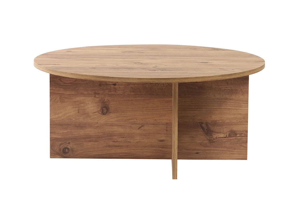 Table basse avec plateau arrondi L90 cm - SOLEIL