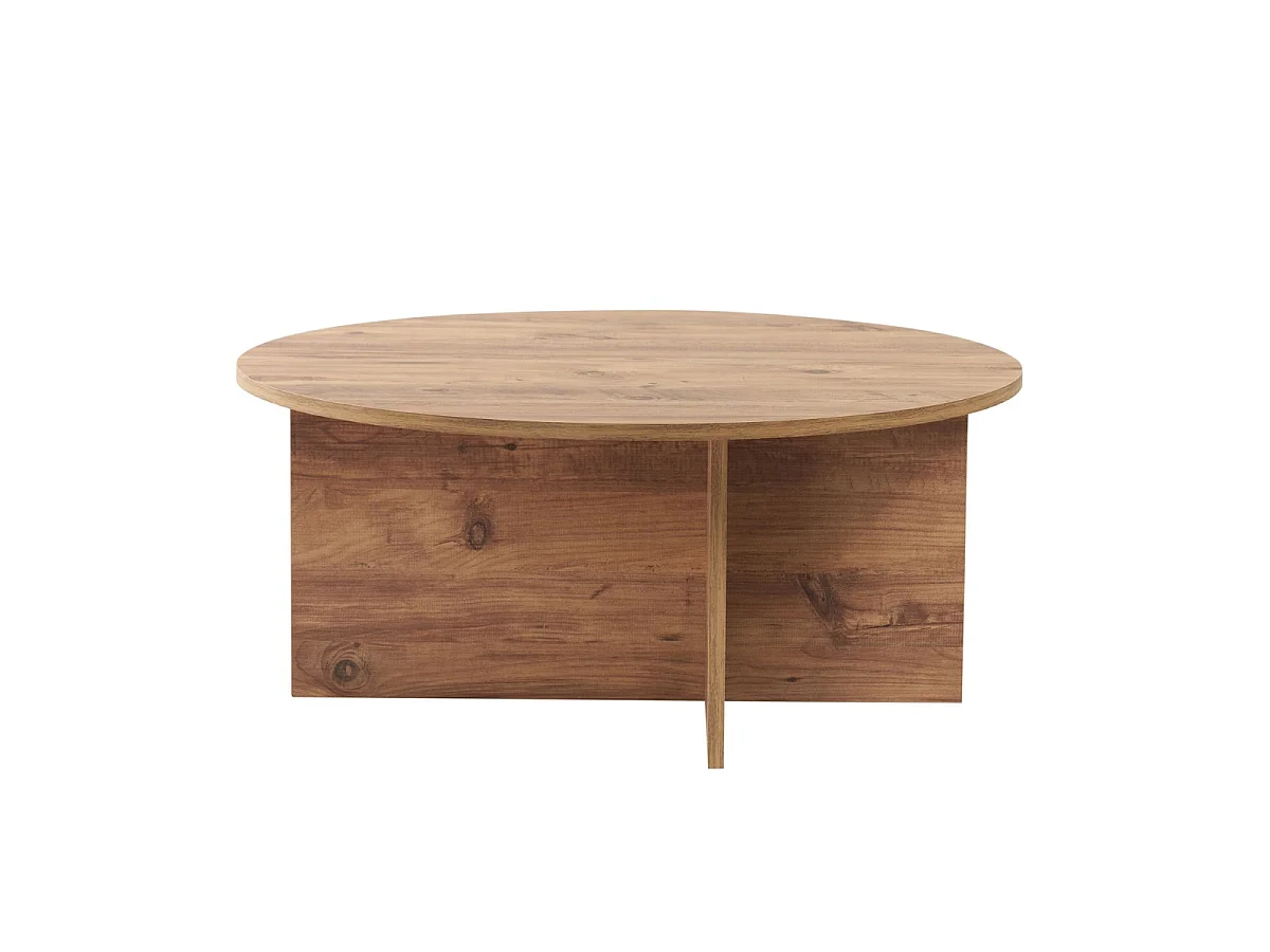 Table basse avec plateau arrondi L90 cm - SOLEIL