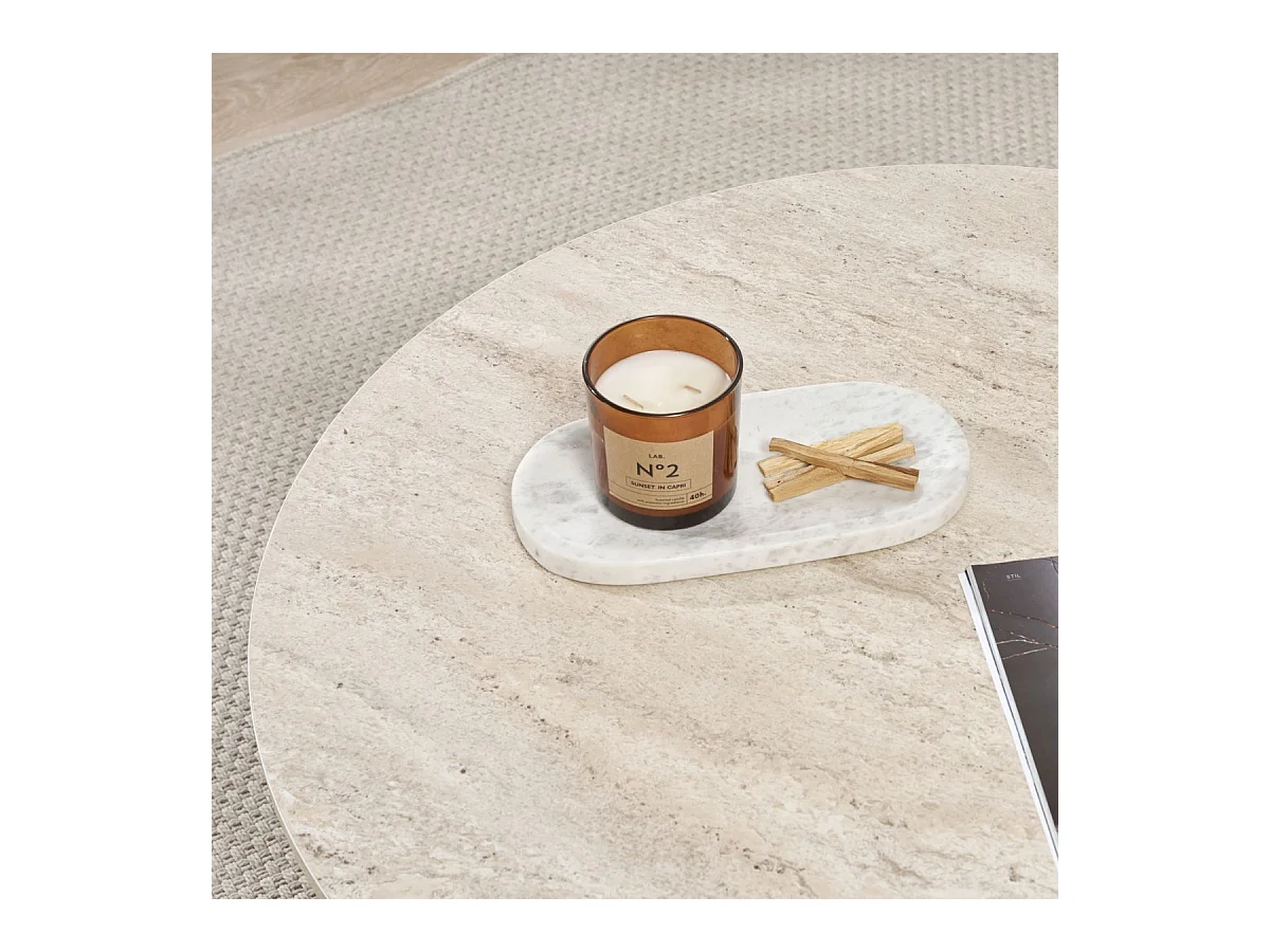 Table basse avec plateau arrondi L90 cm - SOLEIL