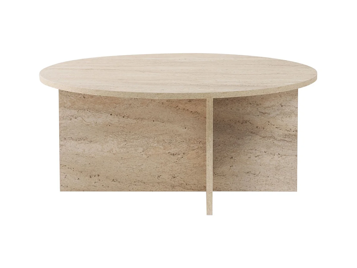 Tavolino con piano arrotondato L90 cm - SOLEIL