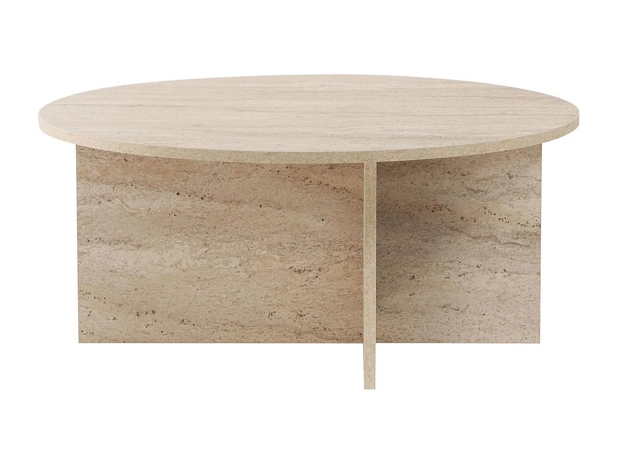 Table basse avec plateau arrondi L90 cm - SOLEIL