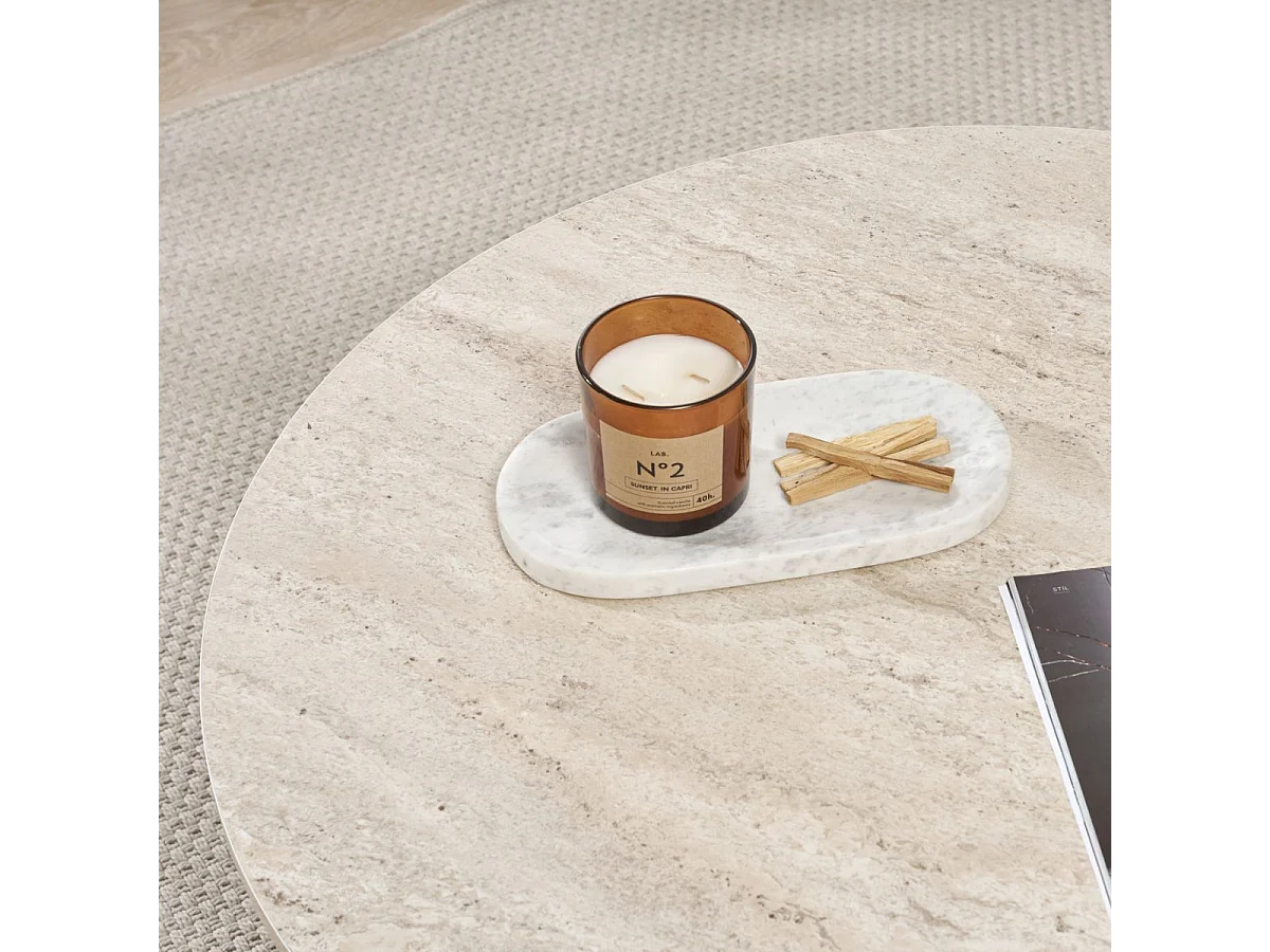 Table basse avec plateau arrondi L90 cm - SOLEIL