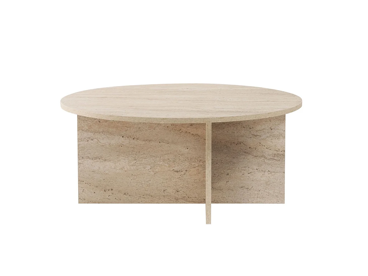 Table basse avec plateau arrondi L90 cm - SOLEIL