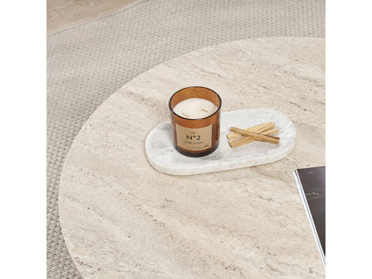 Table basse avec plateau arrondi L90 cm - SOLEIL