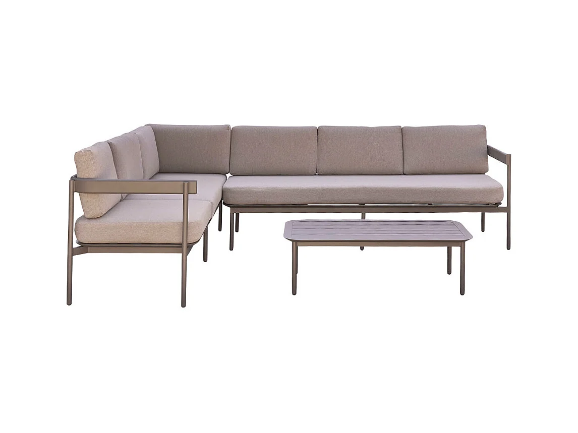 Salon de jardin bas en aluminium