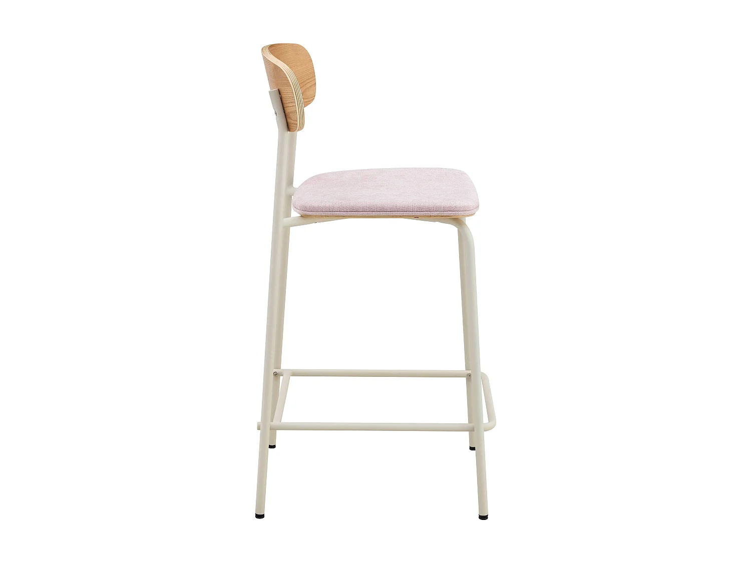 Lot de 2 chaises hautes en bois rose